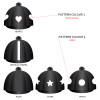 Custom Lycra Hat Silk -  Black Button Top